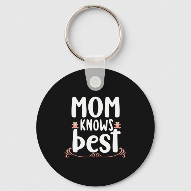 Mor Gift Mamma känner bäst Nyckelring (Framsida)