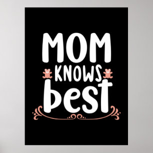Mor Gift Mamma känner bäst Poster