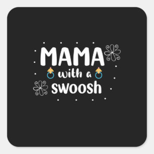 Mor Gift Mamma med svepande Fyrkantigt Klistermärke
