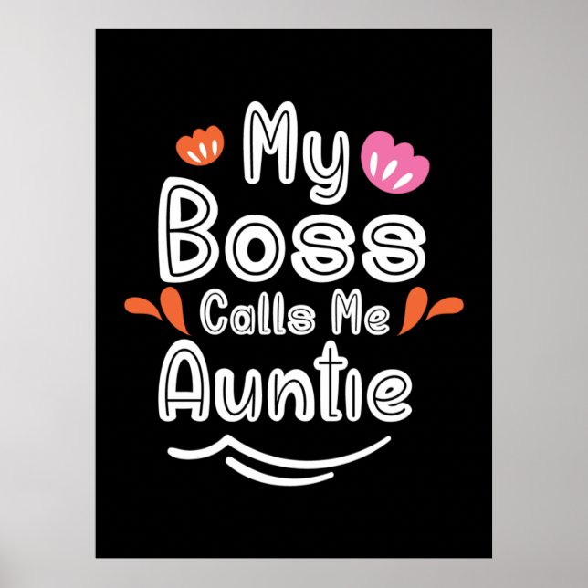 Mor Gift My Chef kallar mig Auntie Poster (Framsidan)