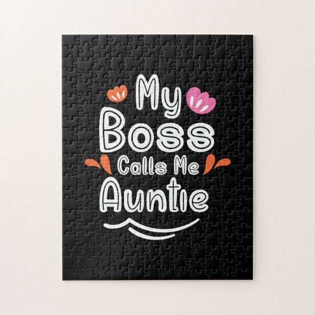 Mor Gift My Chef kallar mig Auntie Pussel (Vertikal)