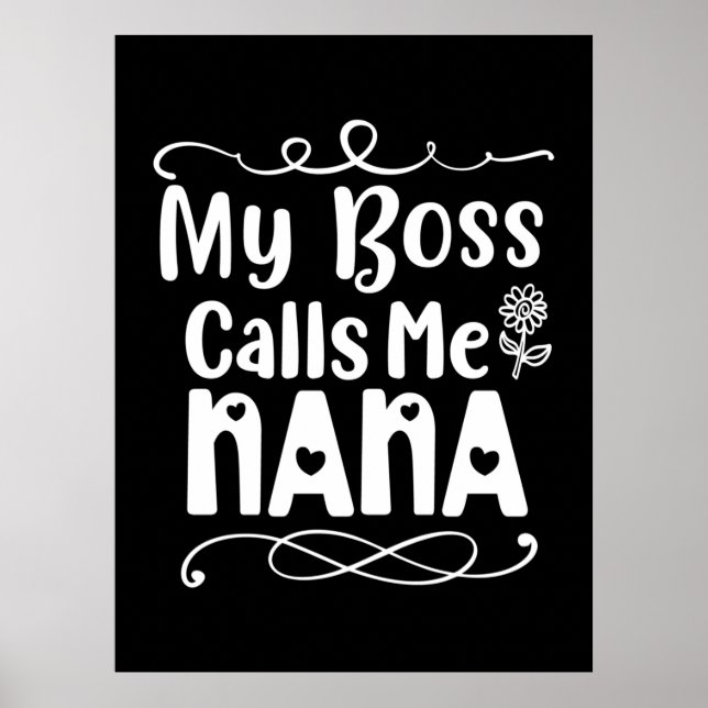 Mor Gift My Chef kallar mig Nana Poster (Framsidan)