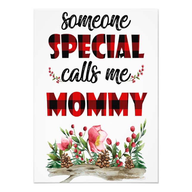 Mor Gift någon Speciell kallar mig Mamma Fototryck (Framsidan)