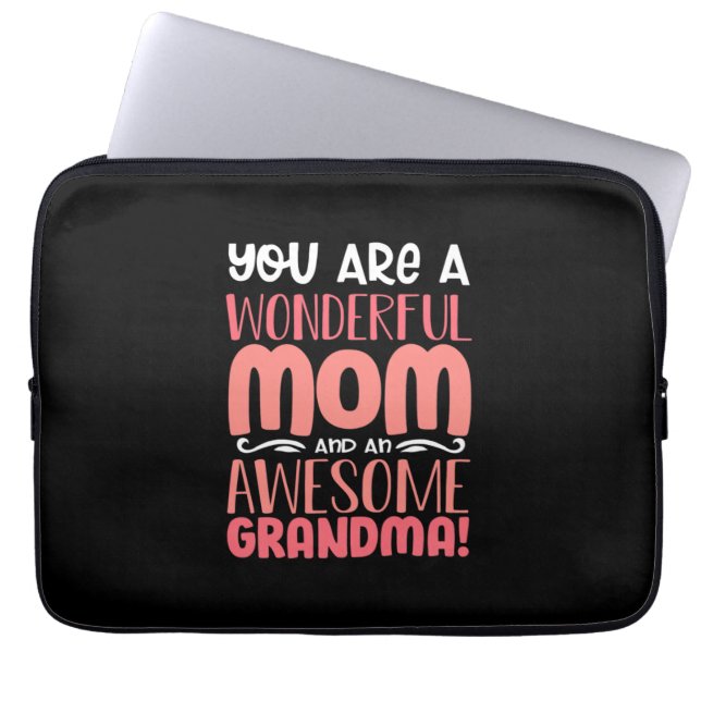 Mor Gift | Proud Wonderful Mamma Birthday Laptop Fodral (Framsidan)