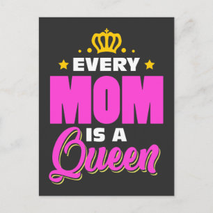 Mor Gift Queen Mors dag Vykort