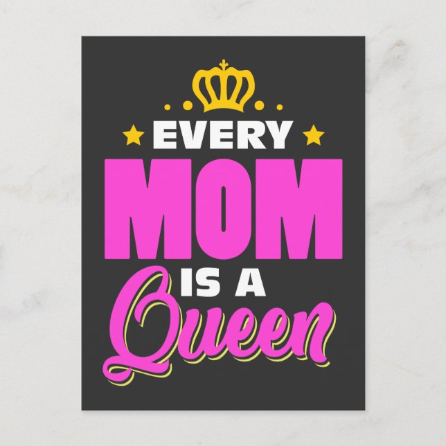 Mor Gift Queen Mors dag Vykort (Framsida)