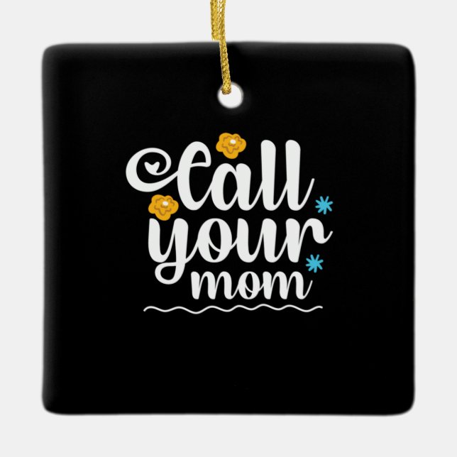 Mor Gift ringa Mamma Julgransprydnad Keramik (Framsida)