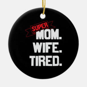 Mor Gift Toppen och Toppen Julgransprydnad Keramik