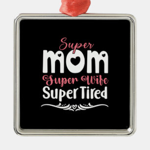 Mor Gift Toppen Toppen Maka från Mamma Julgransprydnad Metall