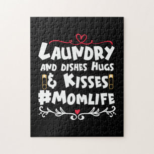 Mor Gift Tvätt Kisses Mamma Life Pussel