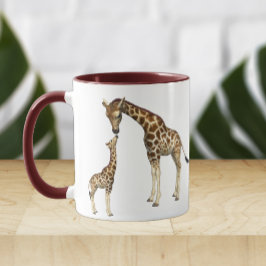 Mor Giraffe och Baby Giraffe Mugg
