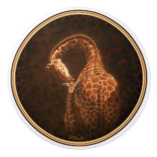 Mor Giraffe och Baby Knopp