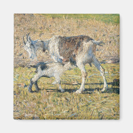 Mor Goat med sin Young Kid (av Segantini) Magnet