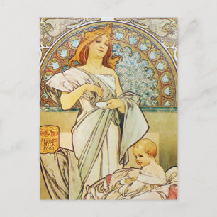 Mor Goddess Art nouveau Vykort