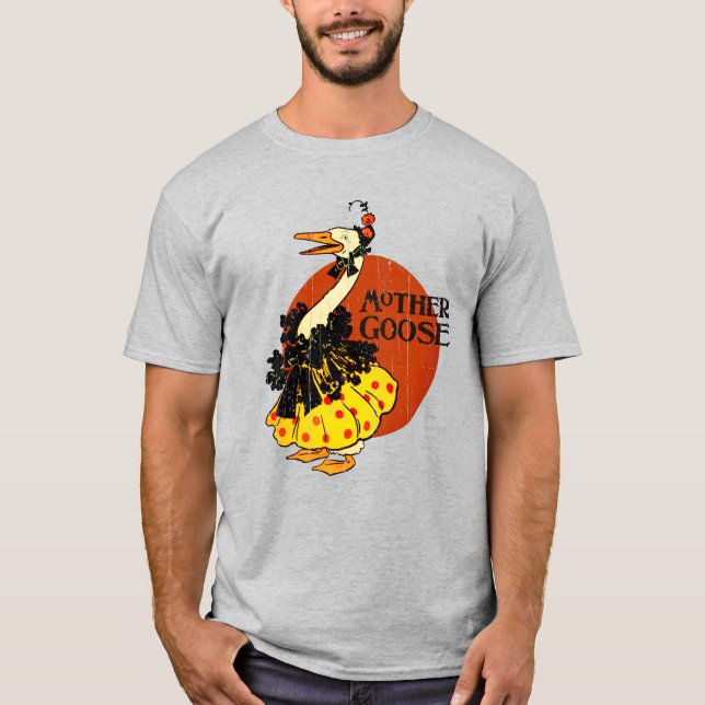Mor Goose från klassiska barns bok T Shirt (Framsida)