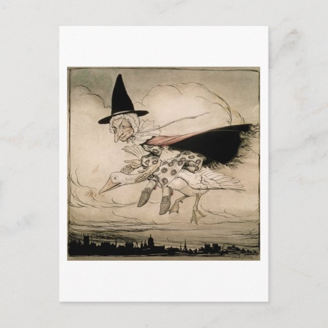 Mor Goose, fronten Mor Goose the Ol Vykort (Framsida)