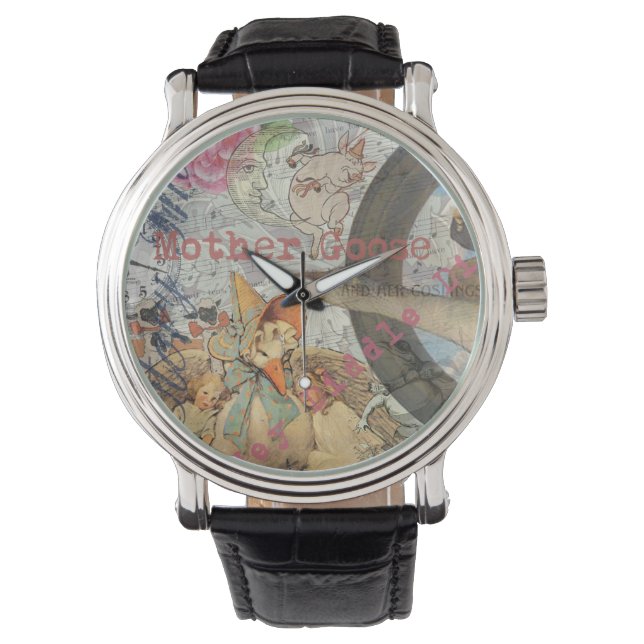 Mor Goose Nursery Rhyme Fairy Tale Armbandsur (Framsida)