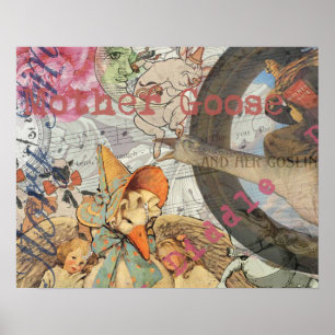 Mor Goose Nursery Rhyme Fairy Tale Poster