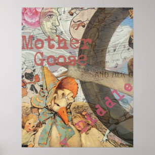 Mor Goose Nursery Rhyme Fairy Tale Poster