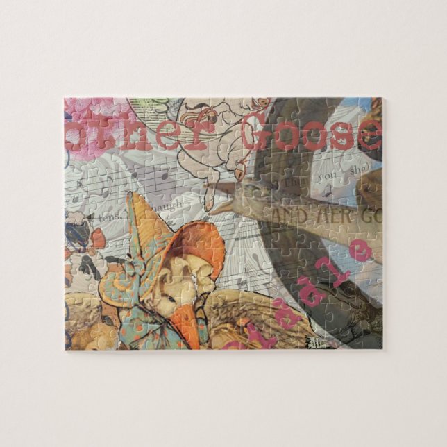 Mor Goose Nursery Rhyme Fairy Tale Pussel (Horisontell)