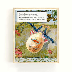 Mor Goose Nursery Rhyme Humpty Dumpty Nursery Poster