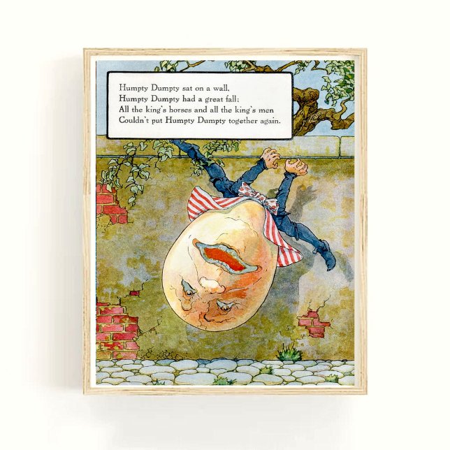 Mor Goose Nursery Rhyme Humpty Dumpty Nursery Poster (Skapare uppladdad)