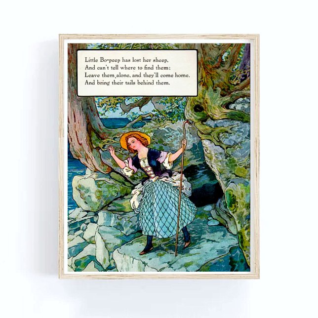 Mor Goose Nursery Rhyme Little Bo Peep Nursery Poster (Skapare uppladdad)