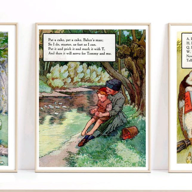 Mor Goose Nursery Rhyme Pat a cake Nursery Poster (Skapare uppladdad)
