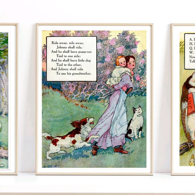 Mor Goose Nursery Rhyme Ride Away Nursery Poster (Skapare uppladdad)
