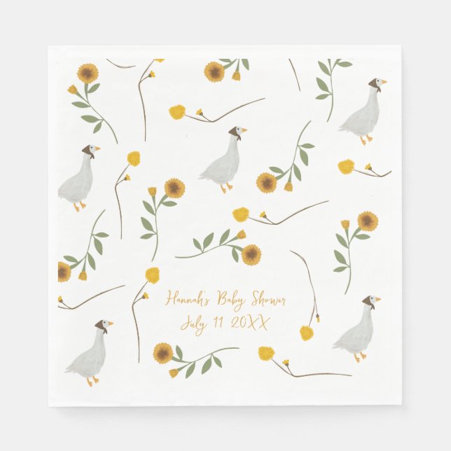 Mor Goose Nursery Rhyme Solros Pappersservett (Framsidan)