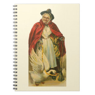 Mor Goose Vintage Victorian Story Bok Anteckningsbok Med Spiral