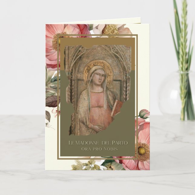 Mor Gravid Religiösa Mors dag Kort (Framsida)