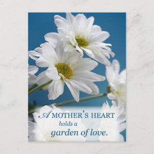 Mor Heart Holds a Garden of Kärlek Vykort