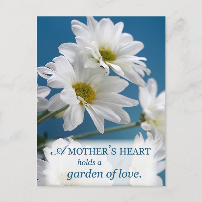 Mor Heart Holds a Garden of Kärlek Vykort (Framsida)