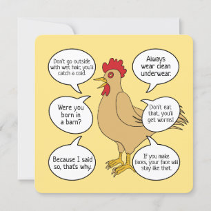 Mor Hen Advice Mors dag Anpassningsbar Messages