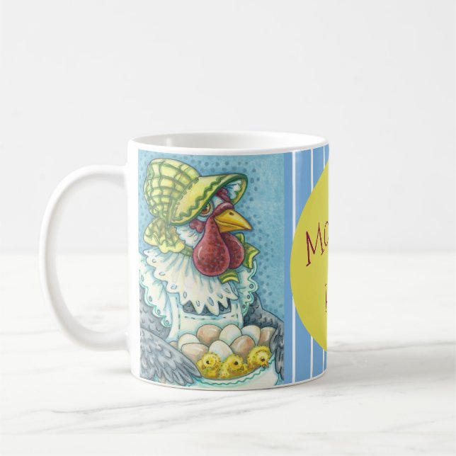 Mor Hen, ägg och Chickar - CHICKEN MUGG * Mamma (Vänster)