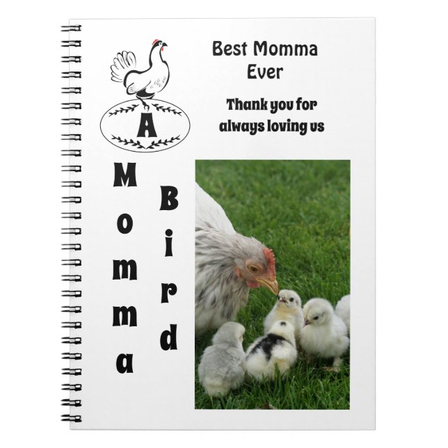 Mor Hen Best Momma Foto Namn Anteckningsbok (Framsidan)