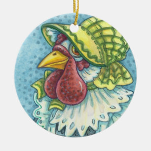 Mor Hen, CHICKEN FARMER HELGDAG ORNAMENT Round