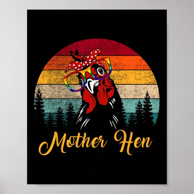 Mor Hen Chicken Farming Mors dag Poster (Framsidan)