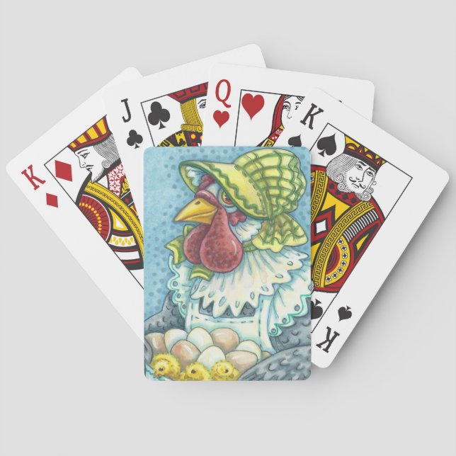 Mor Hen & Eggs CHICKEN PLAYING CARDS Poker Casinokort (Baksidan)
