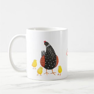 Mor Hen med tre chickar mors dag-gåva Kaffemugg
