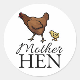 Mor Hen Runt Klistermärke