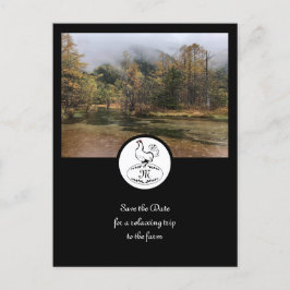 Mor Hen Silhouette Silhouette Monogram w Photo Inbjudan Vykort