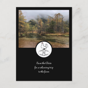 Mor Hen Silhouette Silhouette Monogram w Photo Inbjudan Vykort