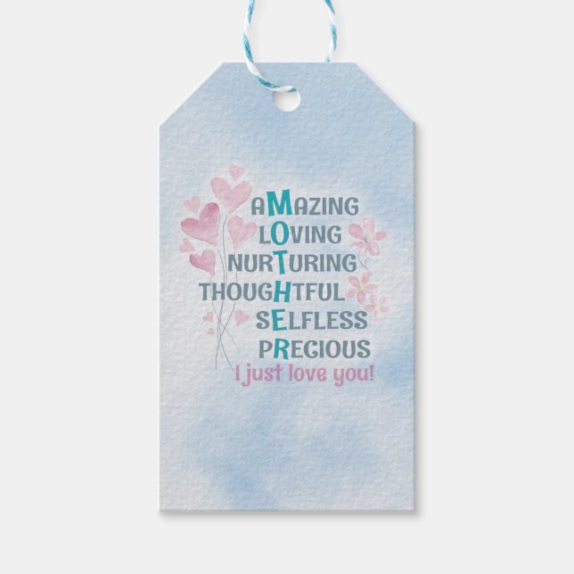 Mor hjärta presentetikett (Framsidan)