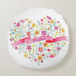 Mor hjärtbukett dekorativ kudde