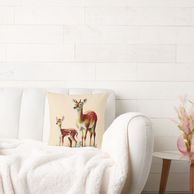 mor hjort och fawn kudde (Soffa)