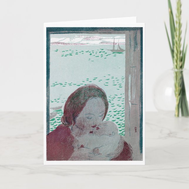 Mor Holding Baby, Maurice Denis Kort (Framsida)