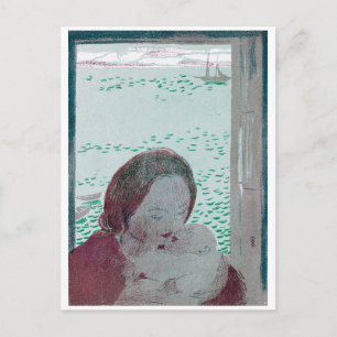 Mor Holding Baby, Maurice Denis Vykort