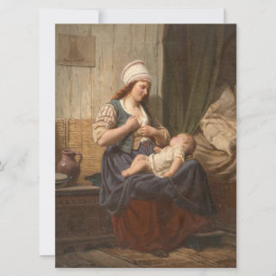 Mor Holding Her Child (av Rudolf Jordan) Kort